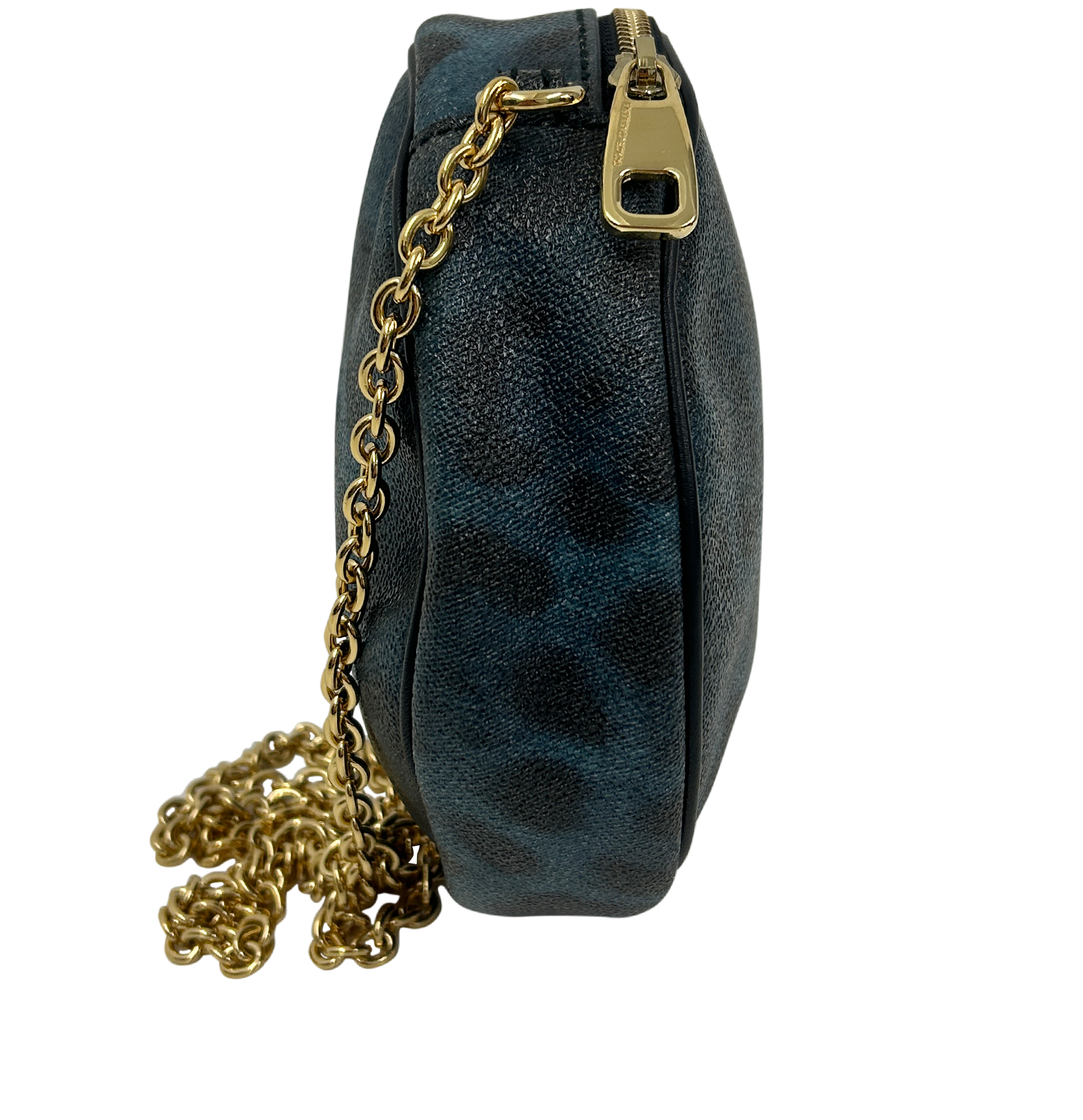 Bolso Redondo, 120&euro;, Bolso, Azul/Negro, Canvas - General, Vista lateral